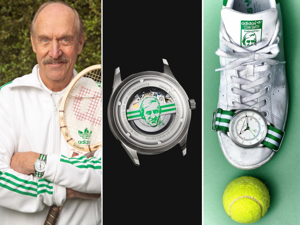 O relógio resultante da colaboração com Stan Smith, o lendário tenista das famosas sapatilhas | Fotos: Maurice de Mauriac