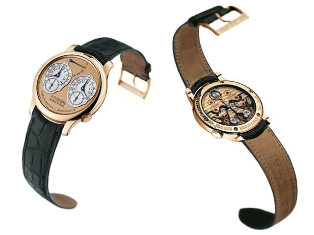 Uma versão mais recente do Chronomètre à Résonance, já com movimento em ouro | Foto: F.P. Journe