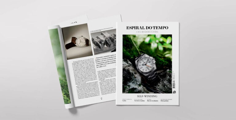 Revista Espiral do Tempo nº 74. Imagem do interior e da capa com um Rolex Explorer