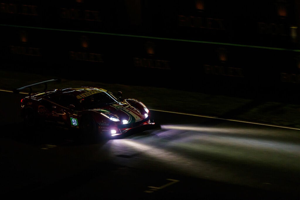 Le Mans, treinos na pista à noite em 2021