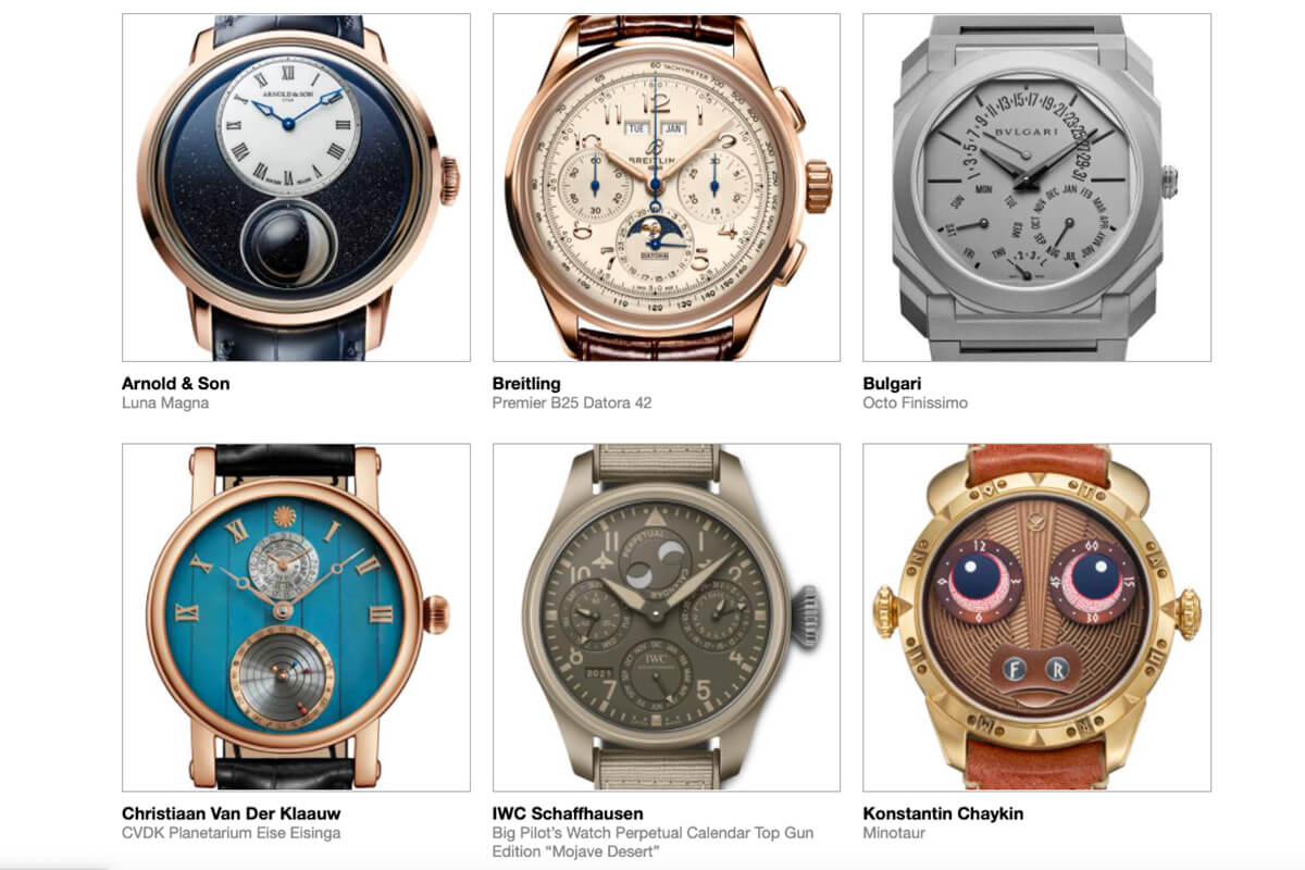 GPHG 2021 Nominated Watches: Calendar and Astronomy