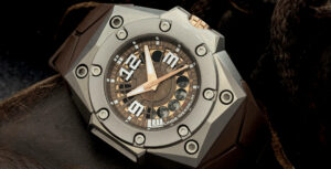 Linde Werdelin Oktopus Moon deitado de lado m fundo escuro