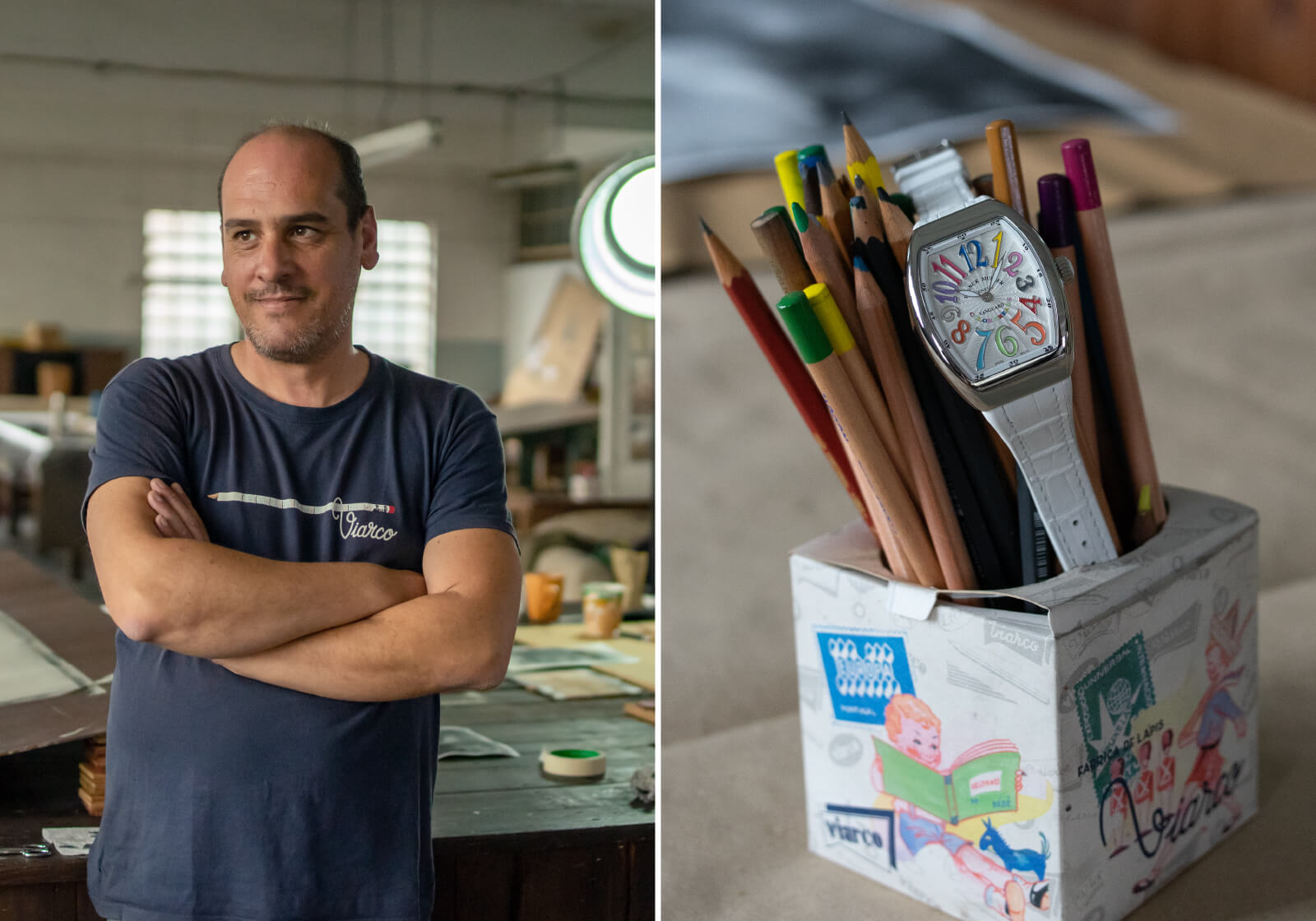 José Araújo, proprietário da Viarco e o Franck Muller Vanguard Color Dreams