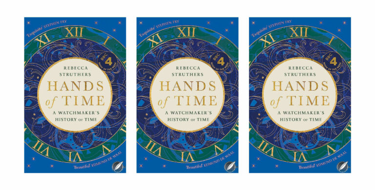 Três capas do livro Hands of Time da autoria de Rebecca Struthers.