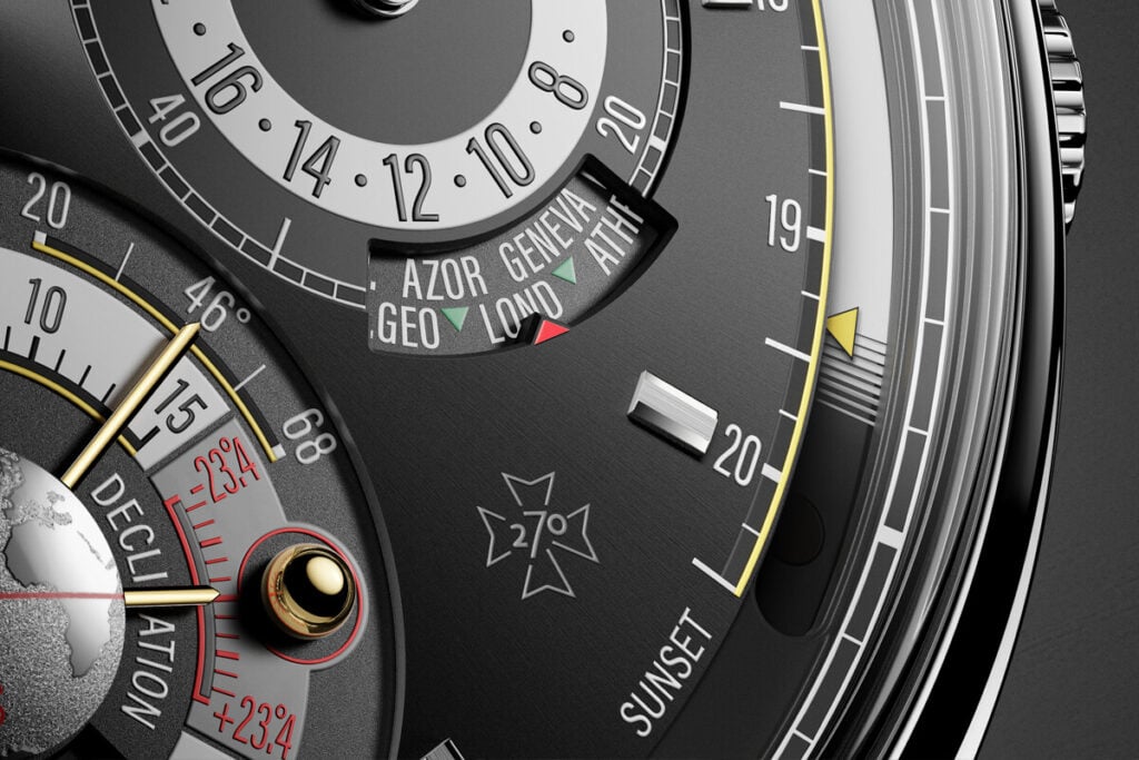 Pormenores das indicações no mostrador do Solaria Ultra Grand Complication | Foto: Vacheron Constantin