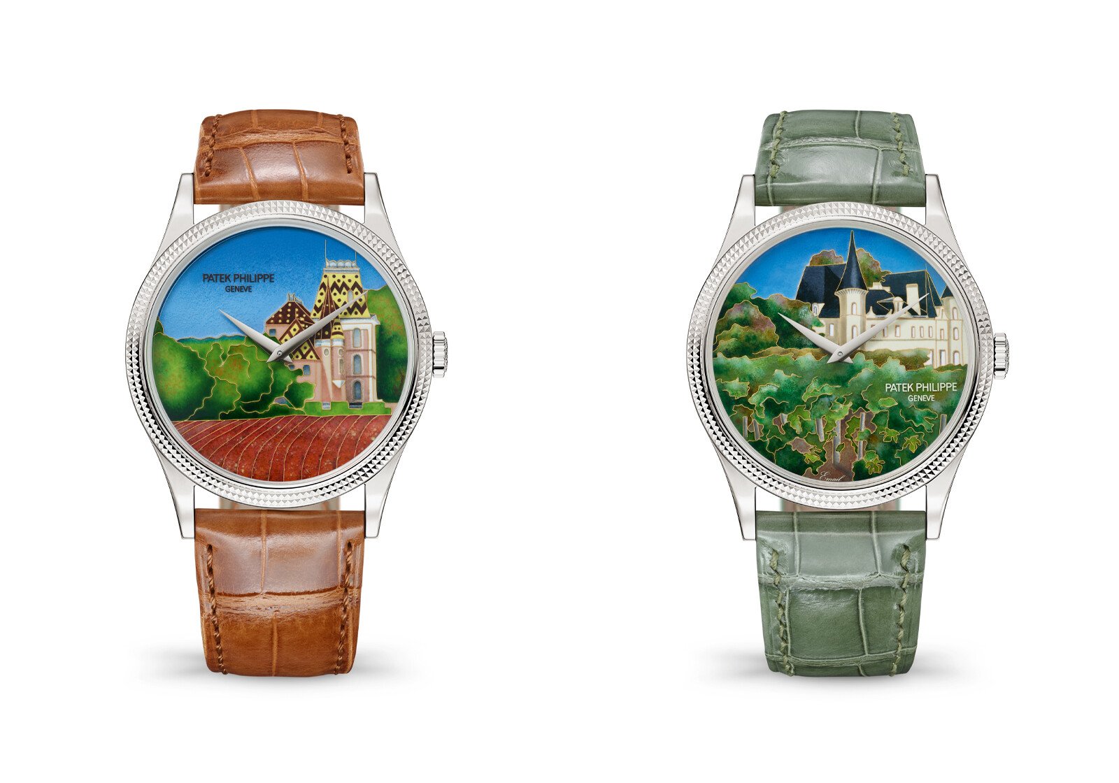 Ref. 5177G-050 Vineyards and Châteaux Burgundy; Ref. 5177G-051 Vineyards and Châteaux Bordeaux | Fotos: Patek Philippe