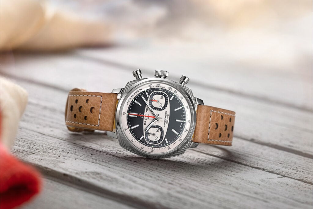 Perfume vintage com fragrância desportiva: os dois novos Top Time Racing | Foto: Breitling