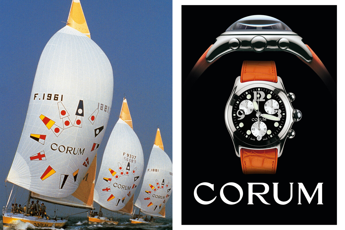 O patrocínio à Admiral's Cup e o lançamento do Bubble são marcos da história da Corum | Fotos: Corum