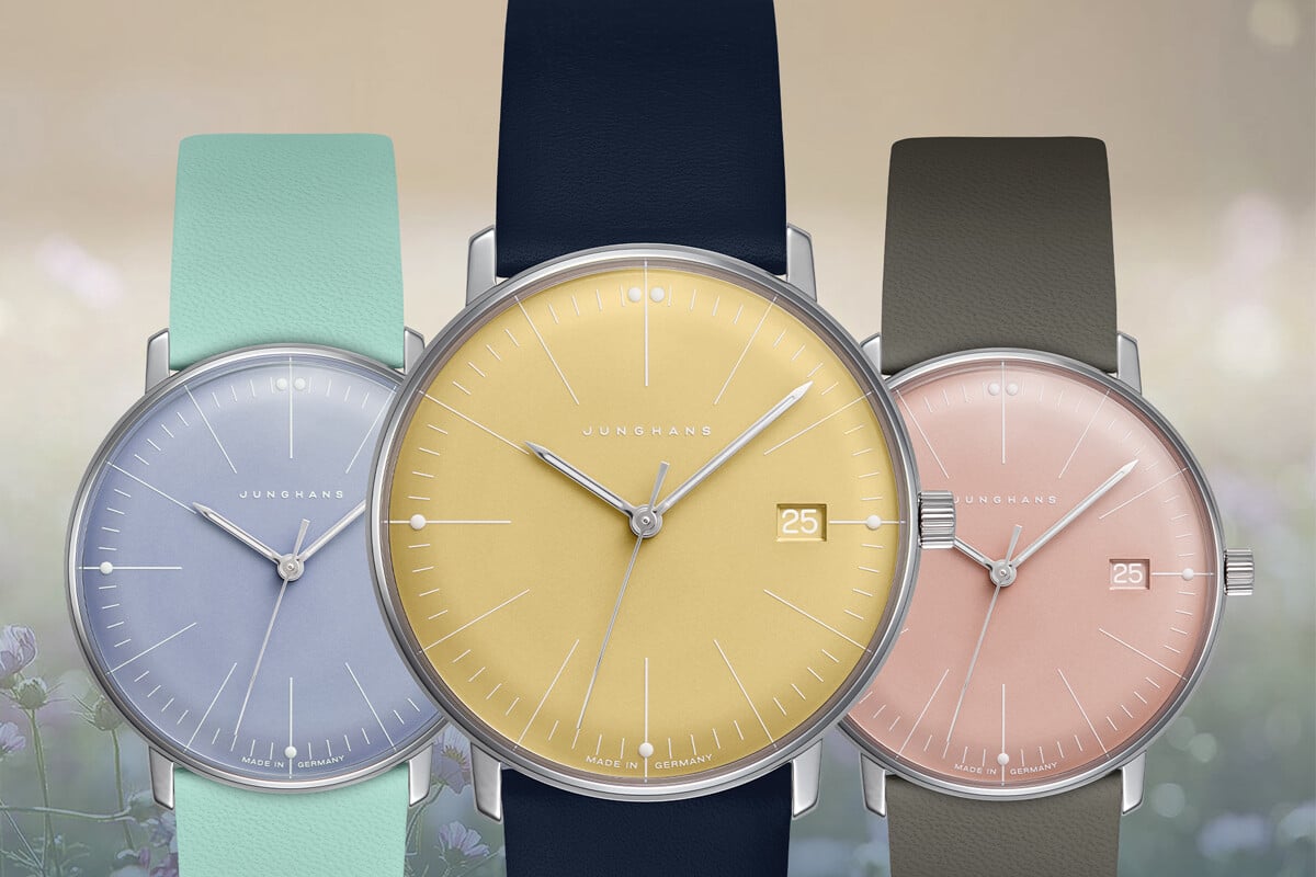 Os novos relógios max bill Damen Ladies da Junghans com mostradores pastel