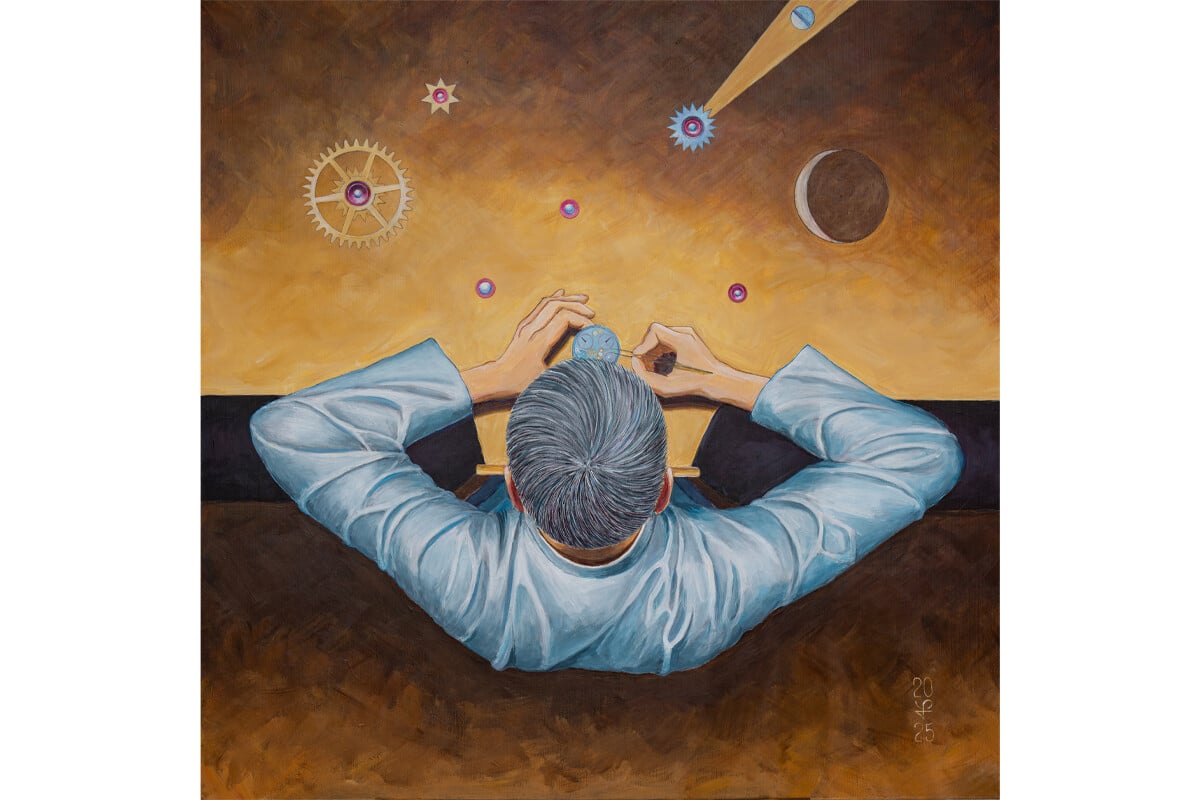 A pintura Thinking of the Time's Birth de Konstantin Chaykin