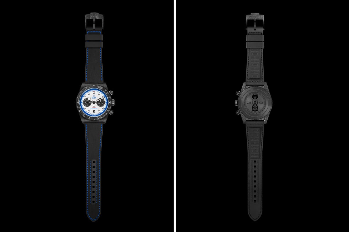 O Pelagos FXD Chrono 'Carbon' 25 e a associação à escuderia Visa Cash App Racing Bulls de Fórmula 1 | Foto: Tudor Miguel Seabra/Espiral do Tempo