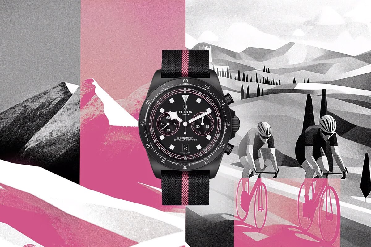 O Pelagos FXD Chrono Pink em carbono dedicado à edição deste ano do Giro d'Italia | Foto: Tudor