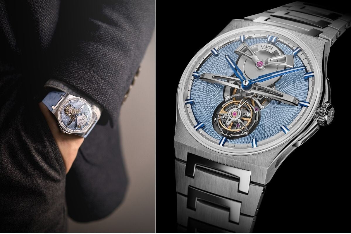 Cazpek Antarctique Tourbillon com mostrador azul
