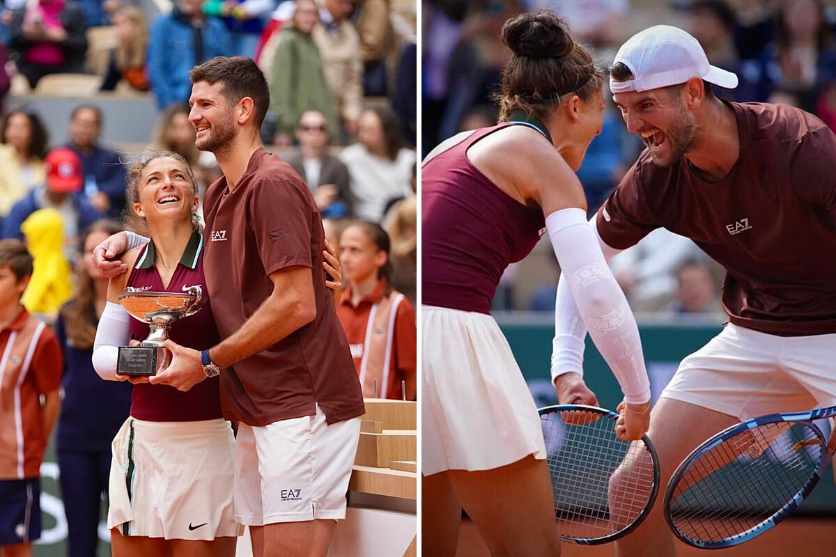 Andrea Vavassori e o seu Gerald Charles GC Sport: ganhou o título de pares mistos com Sara Errani | Foto: Roland Garros