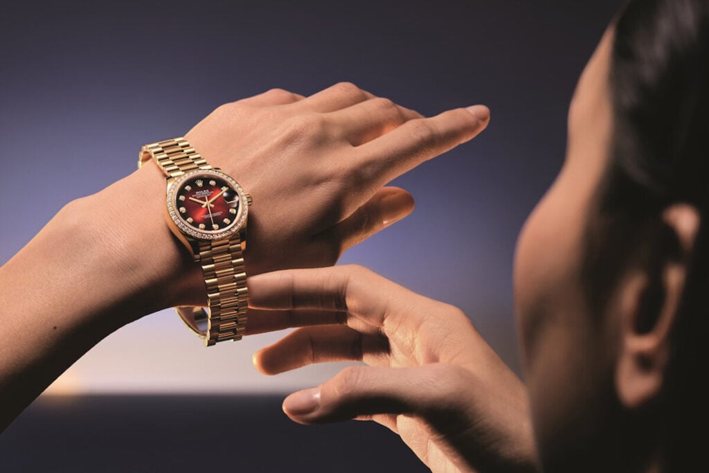 O novo mostrador ombré foi concebido com a ajuda da técnica PVD | Foto: Rolex