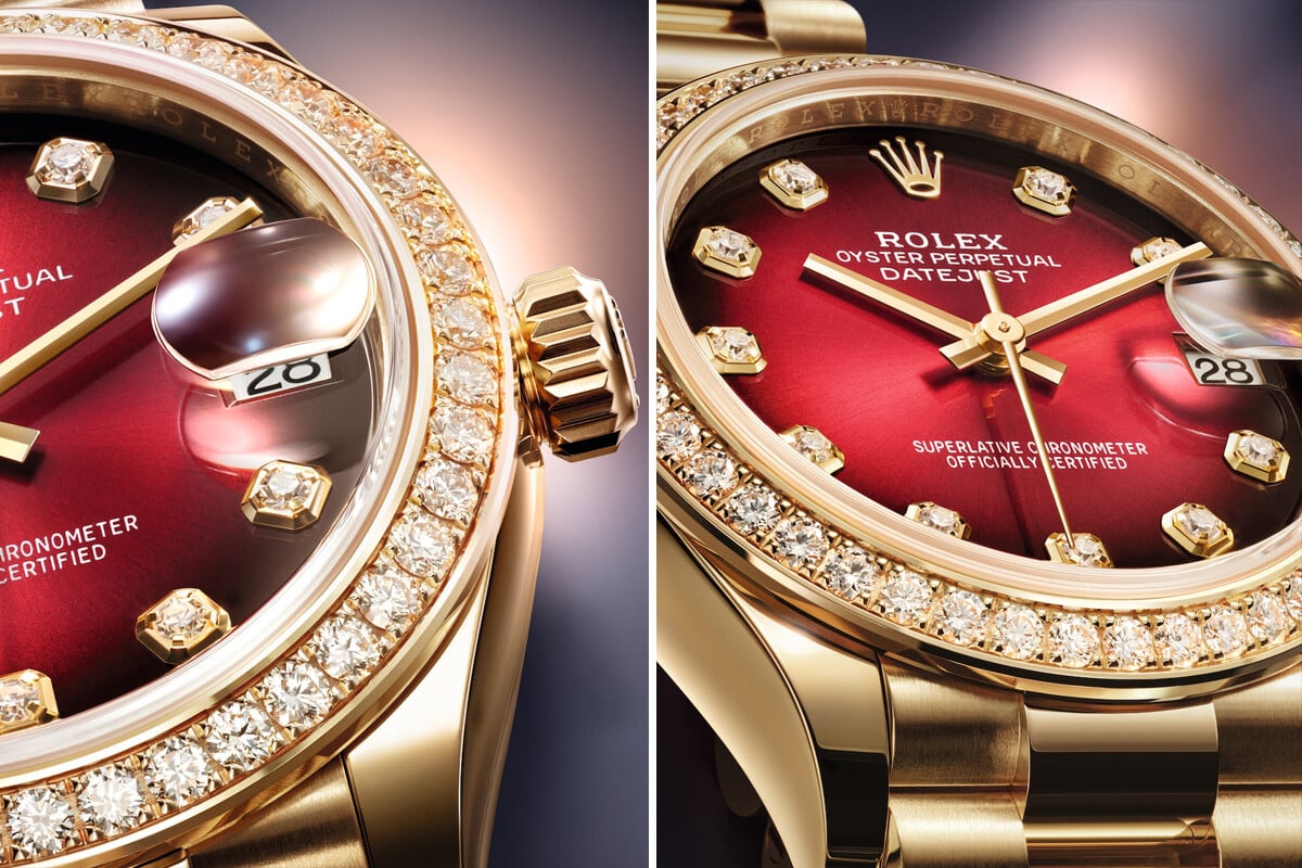 O novo Datejust joga com a luz durante o dia e com a sombra à noite | Foto: Rolex