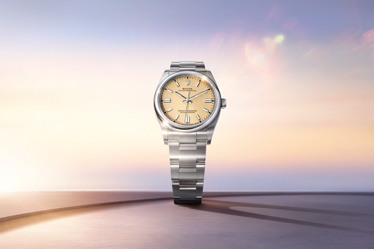 Oyster Perpetual com mostrador areia | Foto: Rolex
