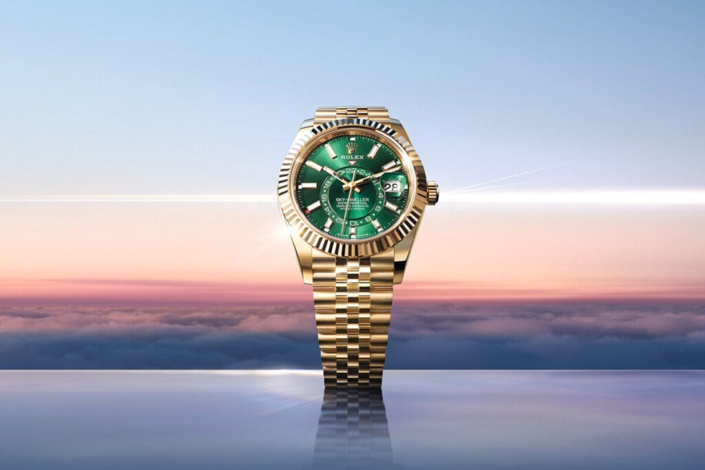 Verde sobre ouro: a sumptuosa combinação da Rolex estreada no Sky-Dweller