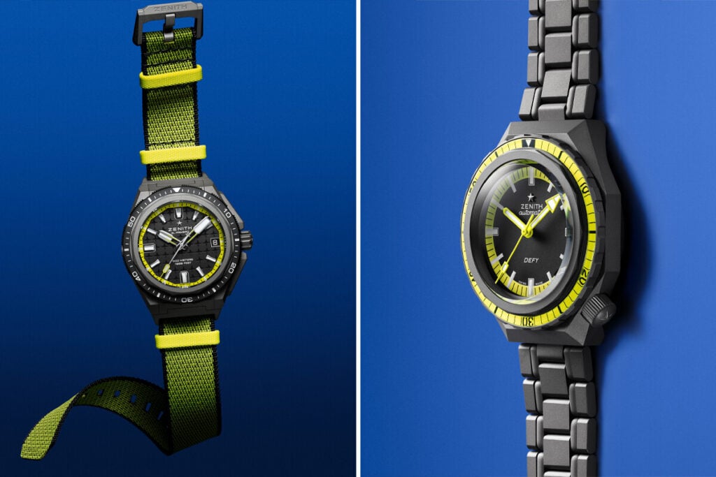 Opções complementares de bracelete nos novos Defy Shadow da Zenith | Foto: Zenith