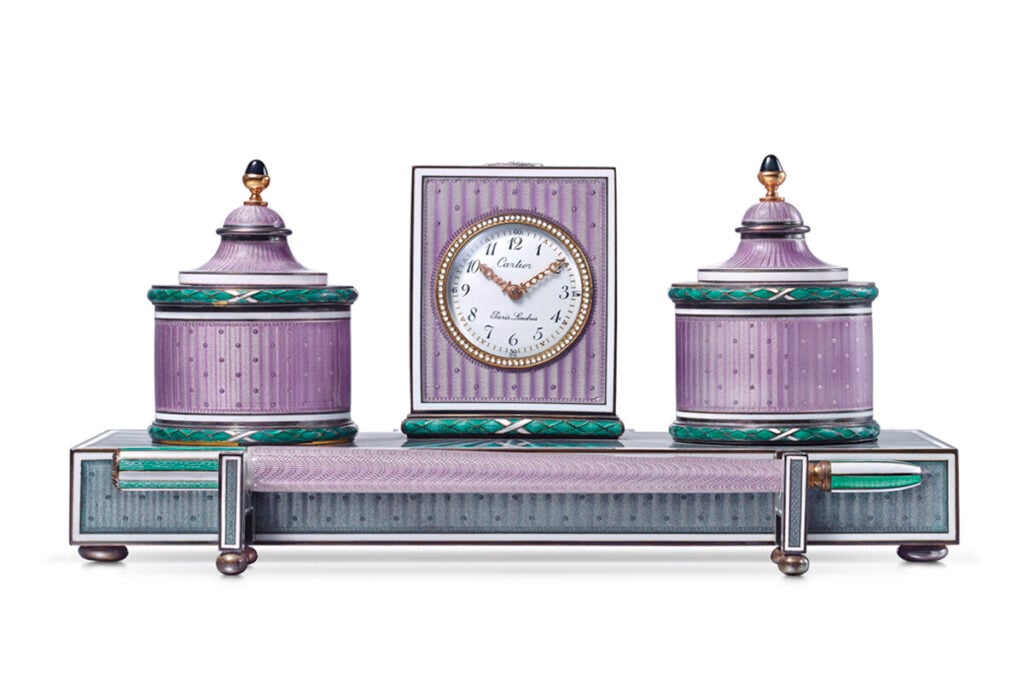 Desk clock on inkstand
Cartier Paris, 1908