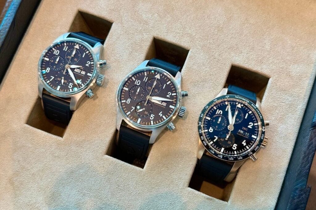 Três relógios cronógrafo IWC da linha APXGT