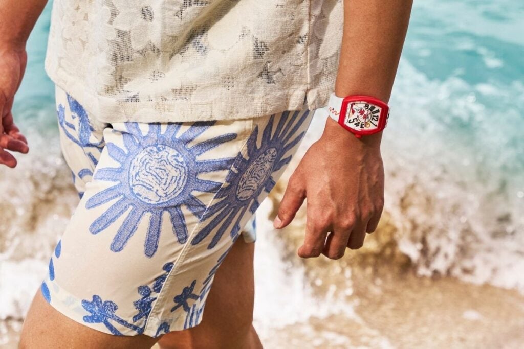 A versão #FR2anck Muller Vanguard Beach de caixa vermelha | Foto: Franck Muller