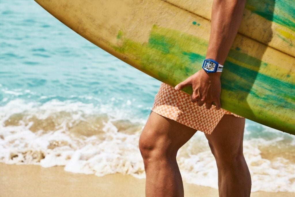 A versão #FR2anck Muller Vanguard Beach de caixa azul | Foto: Franck Muller