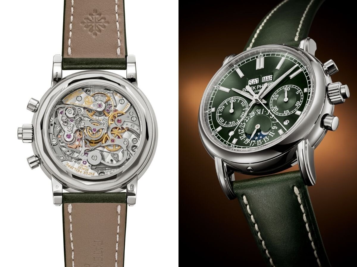 Patek-Philippe Ref.5204G-001: fundo e vista do relógio completo