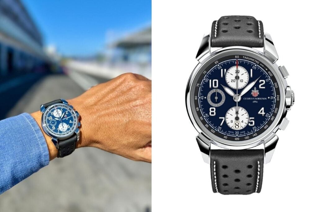 Cuervo y Sobrinos Chronograph Historic Endurance Bali-Blue