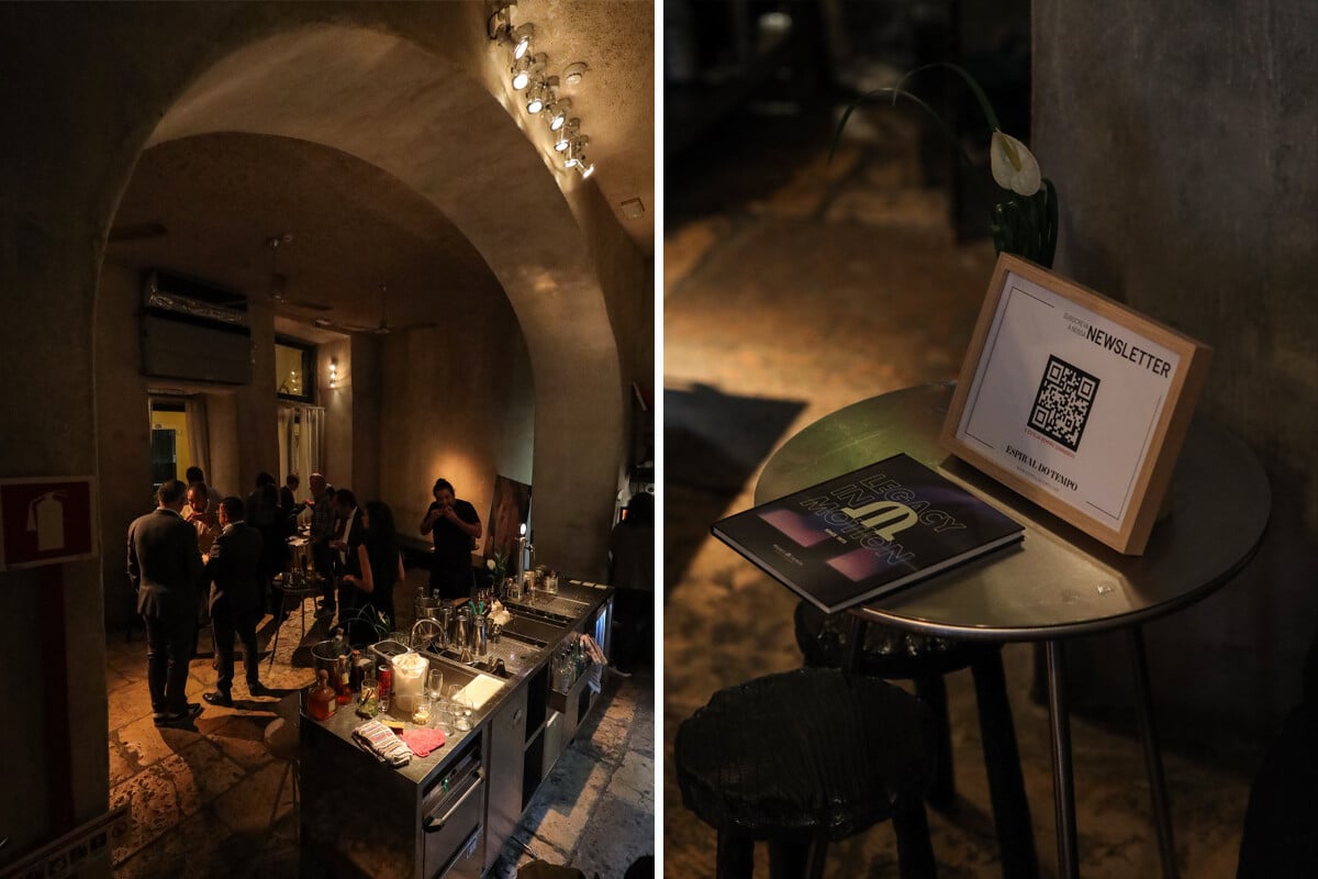 imagens do Cascavel Bar em Lisboa durante o Encontro Espiral do Tempo x Maurice Lacroix