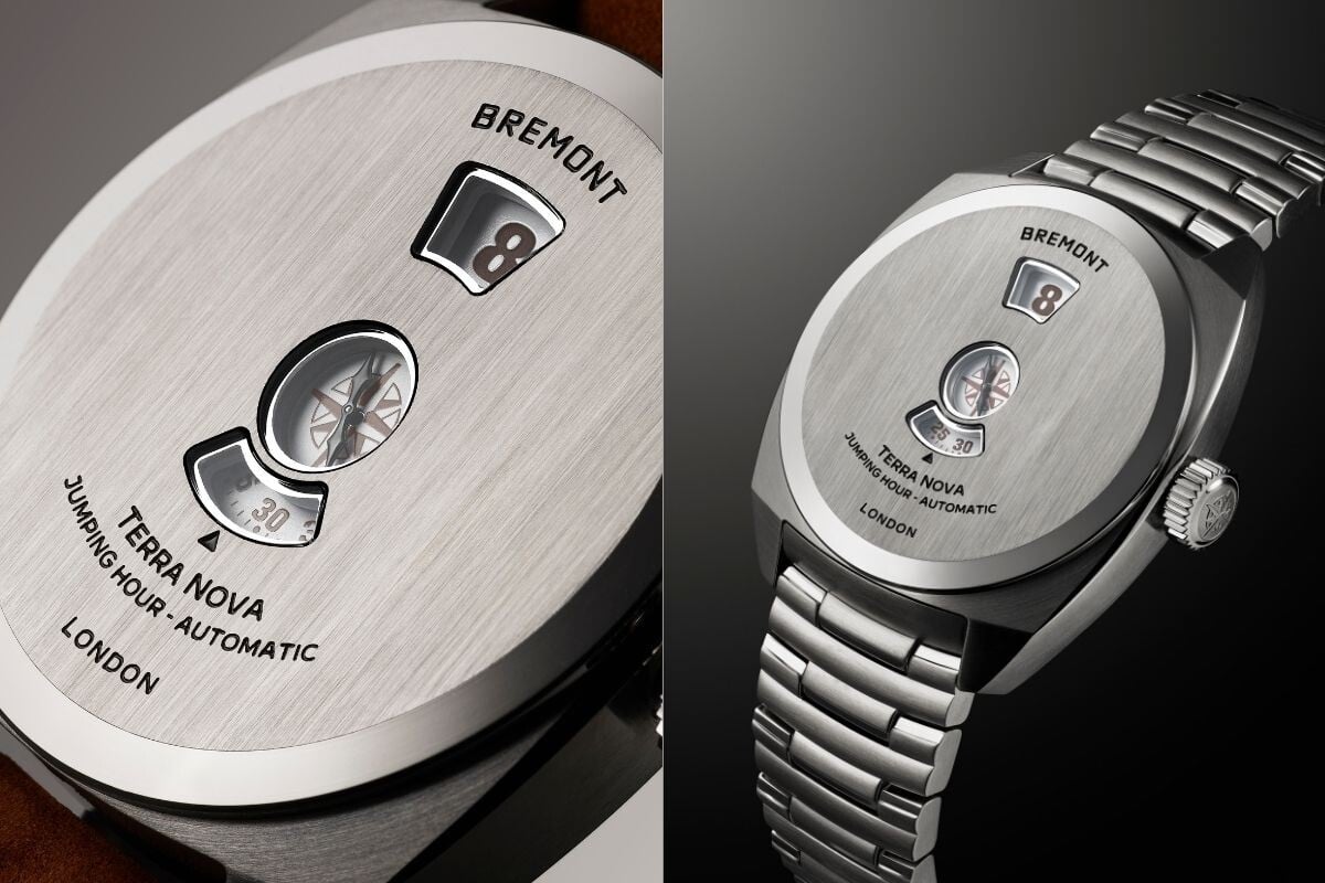 relógio com mostrador de hora digital Bremont Terra Nova Jumping Hour