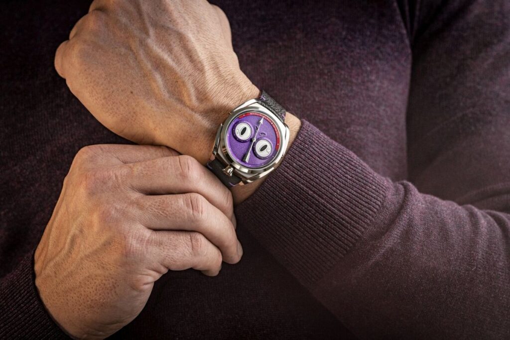 edição limitada Louis Erard x Konstantin Chaykin Unfrogettable na versão Purple | Foto: Miguel Seabra/espiral do Tempo
