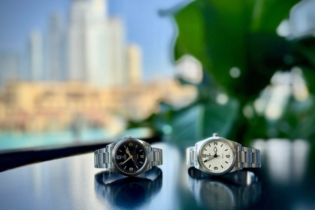 Os novos Ranger de 36mm da Tudor fotografados no Burj Park durante a Dubai Watch Week | Fotos: Miguel Seabra/Espiral do Tempo