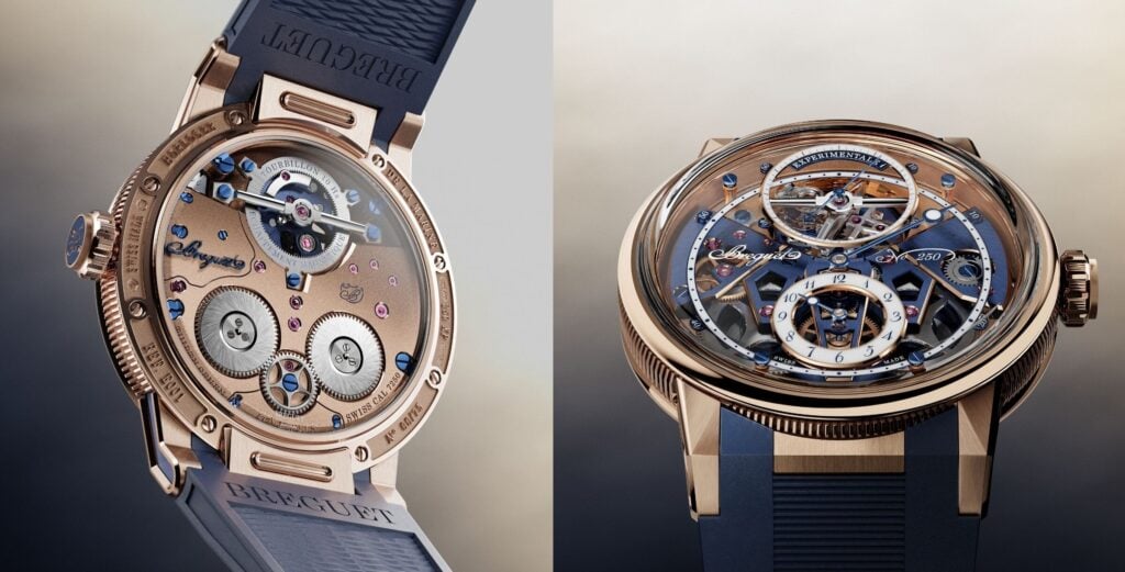 fundo do relógio e mostrador do Breguet Experimentale 1