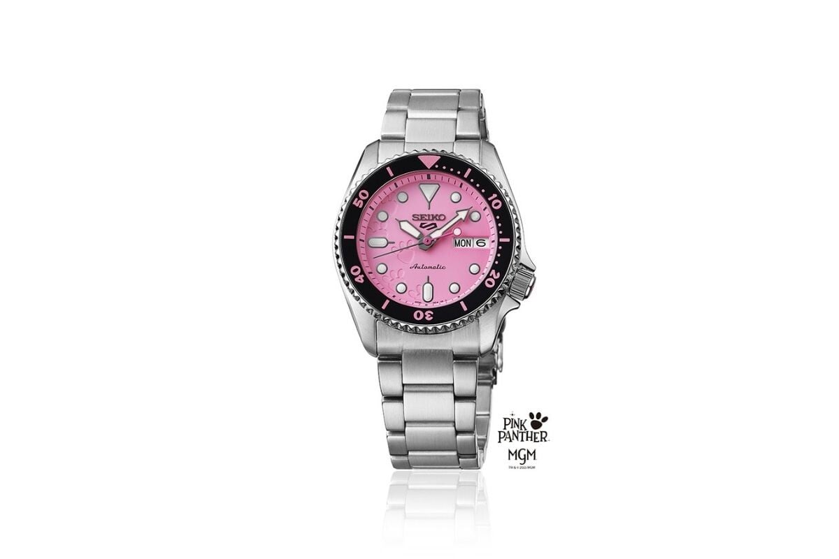 Relógio Seiko dedicado A Pink Panther ou Pantera Cor de Rosa