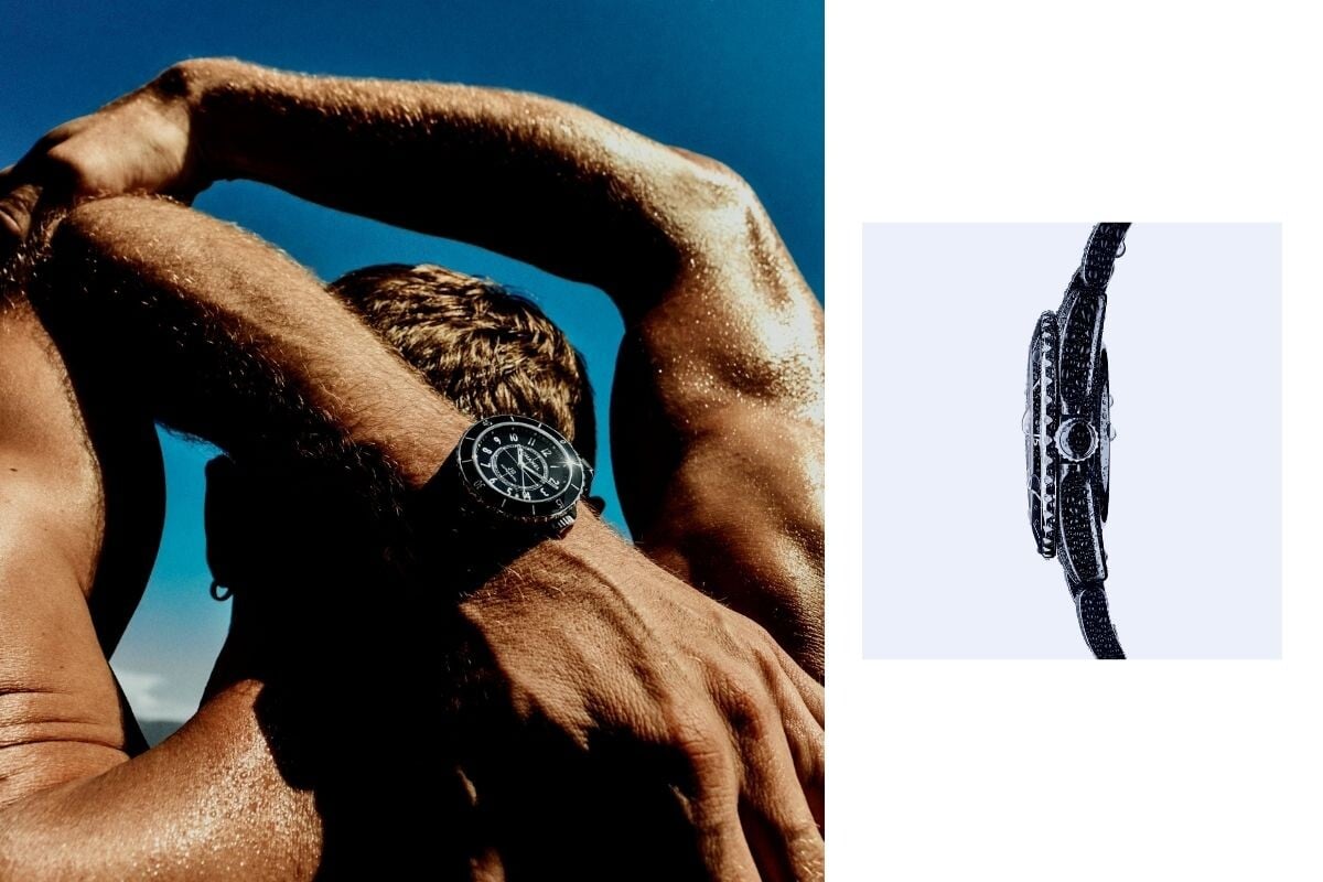 Clément Chabernaud também é protagonista da nova campanha da Chanel dedicada ao relógio J12