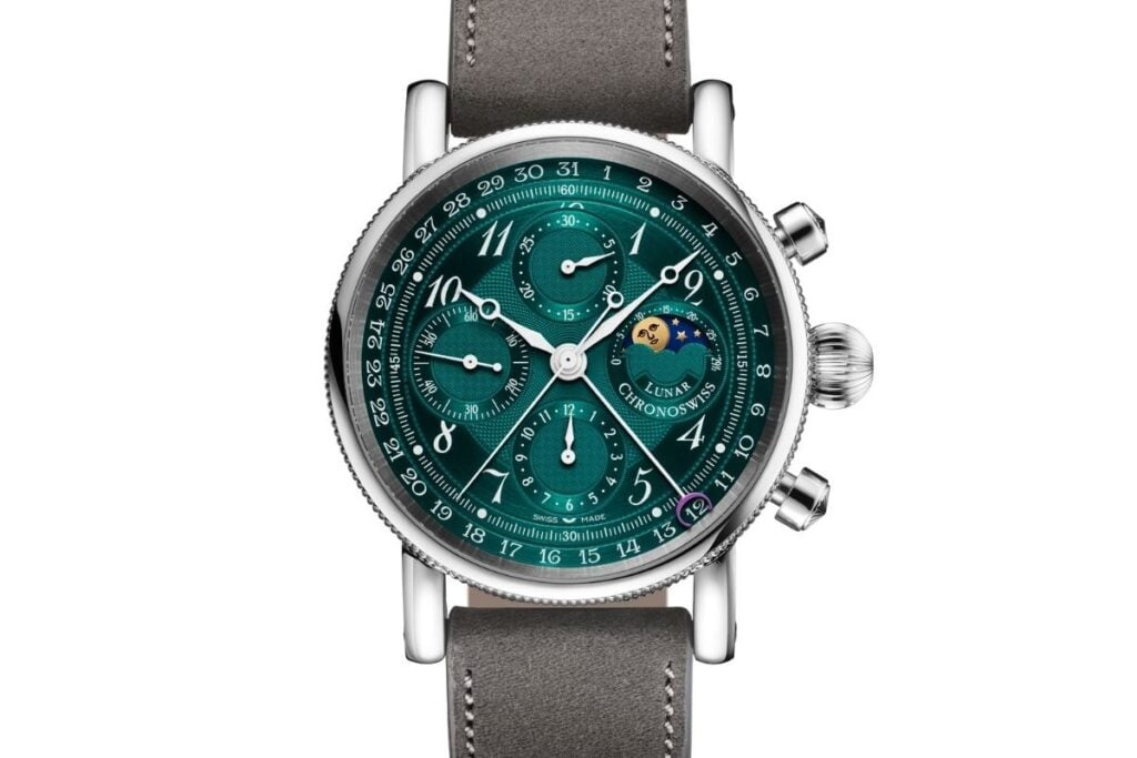 Relógio Chronoswiss Chronograph Aurora com mostrador verde