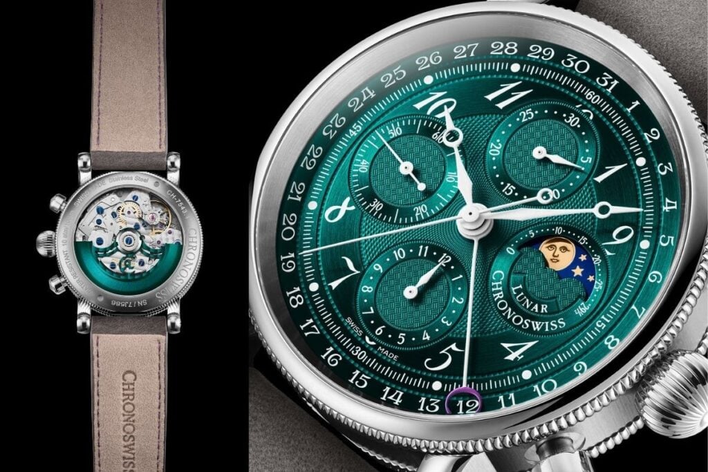 Relógio Chronoswiss Chronograph Aurora com mostrador verde