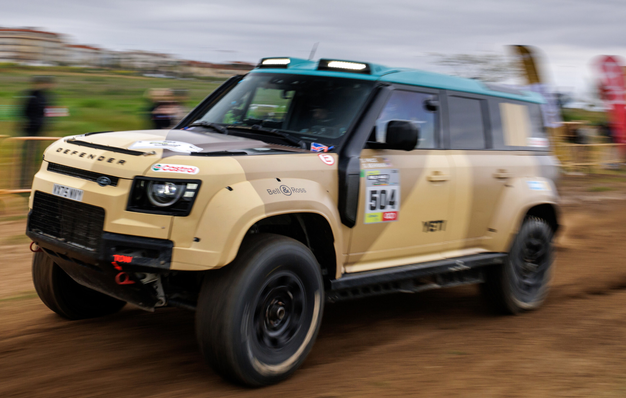 O Defender Dakar D7X-R no troço da Extremadura | Foto: Defender Rally Team