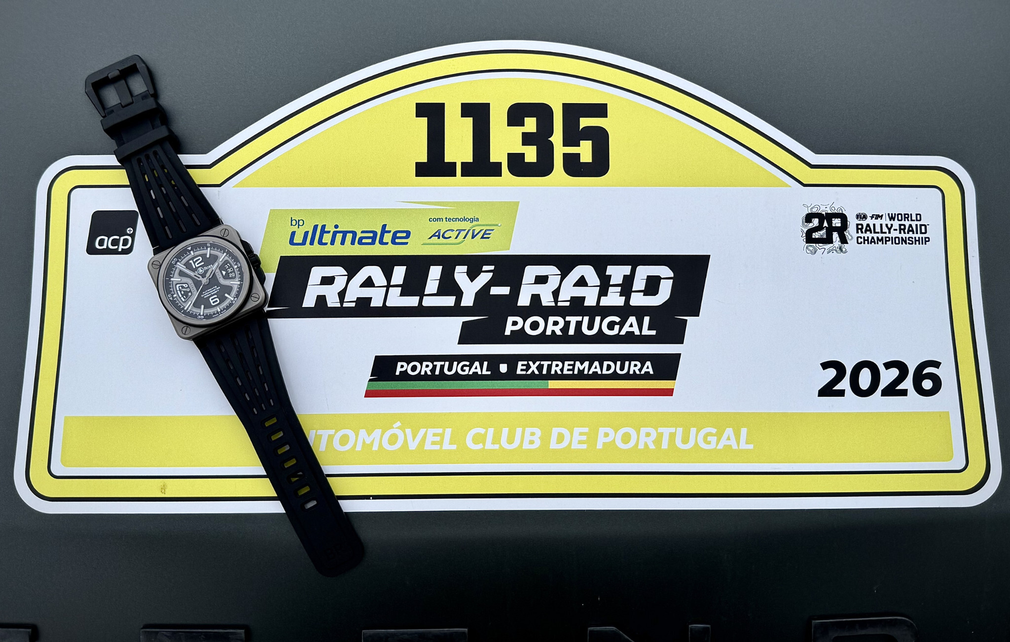 O Bell & Ross BR-X3 Black Titanium no Rally Raid Portugal 2026 | Foto: Miguel Seabra/Espiral do Tempo