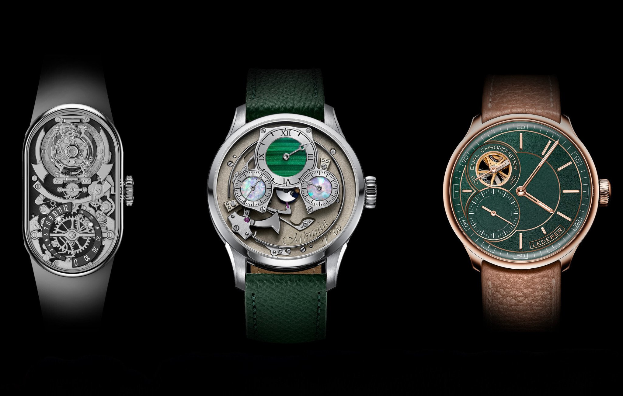 O pódio da segunda edição do Louis Vuitton Watch Prize for Independent Creators | Foto: LVWP