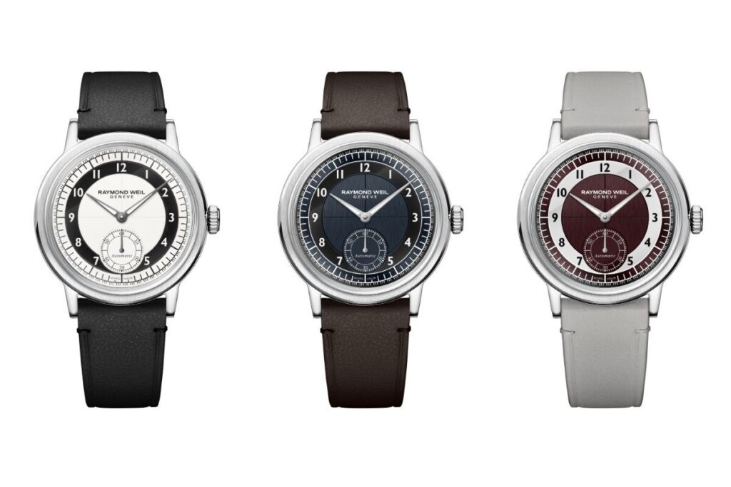 Raymond Weil Tuxedo Dial em branco e preto Raymond Weil Millesime Small Seconds Tuxedo Dial em branco e preto