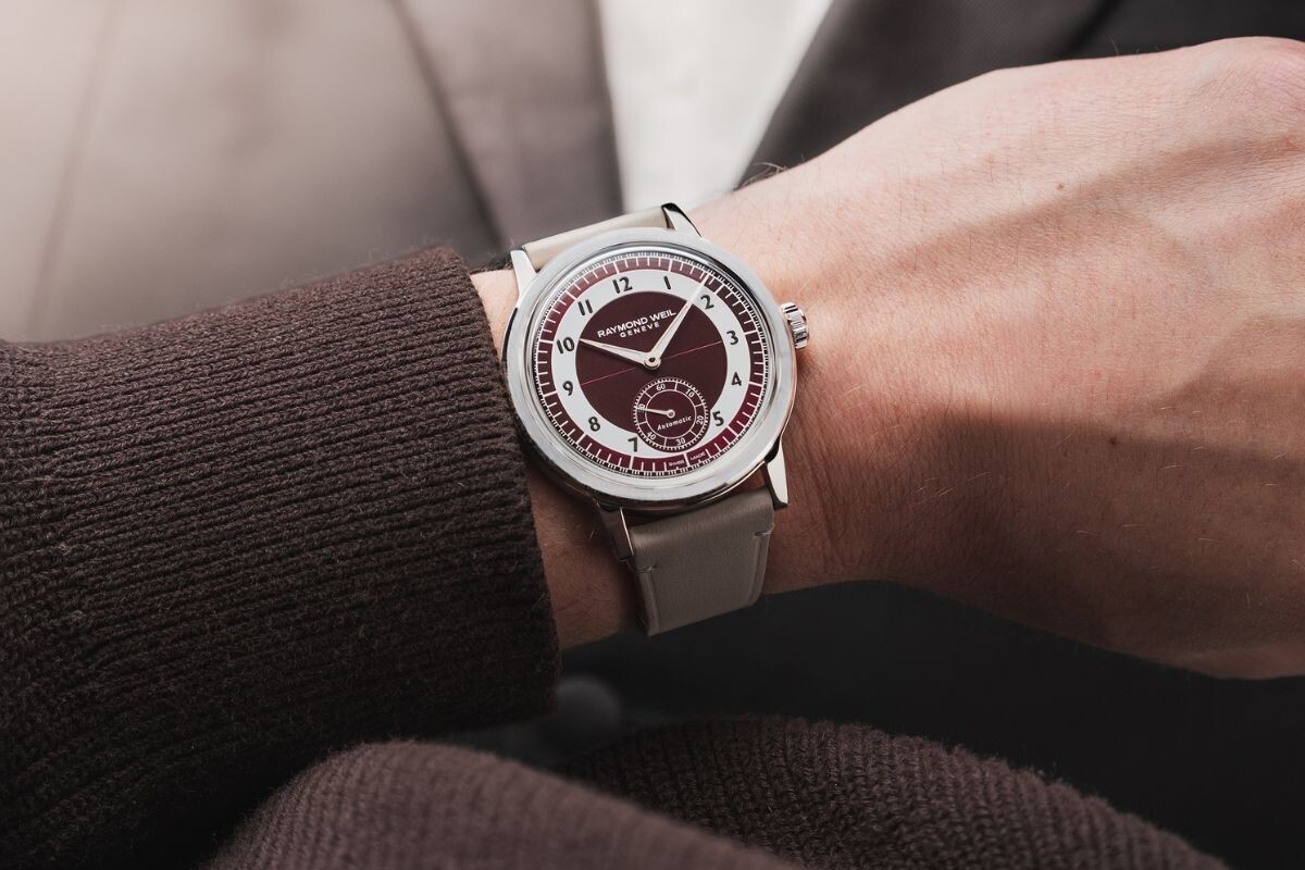 Fundo do relógio Raymond Weil Tuxedo Dial