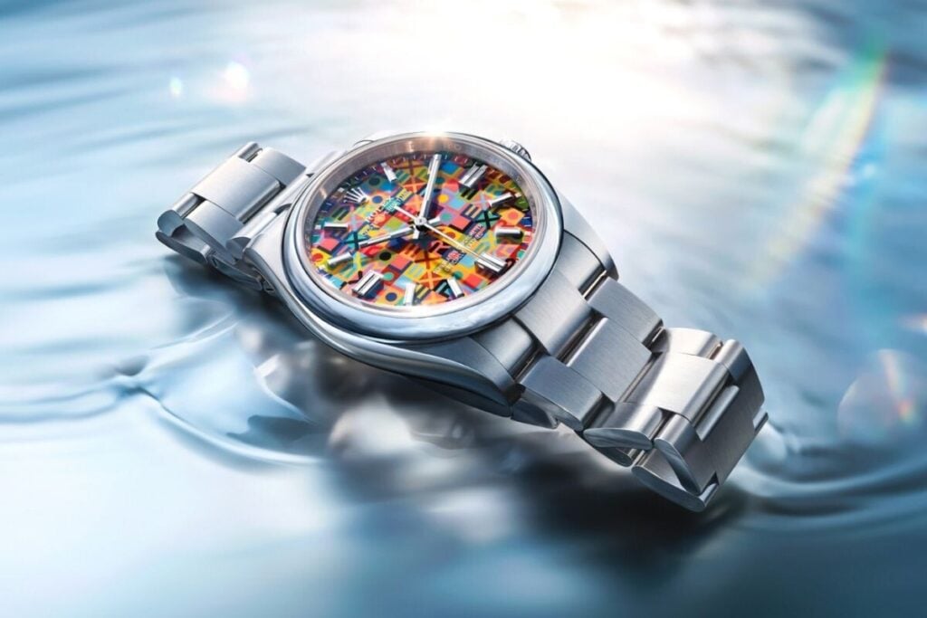 Rolex Oyster Perpetual 36 com mostrador lacado colorido