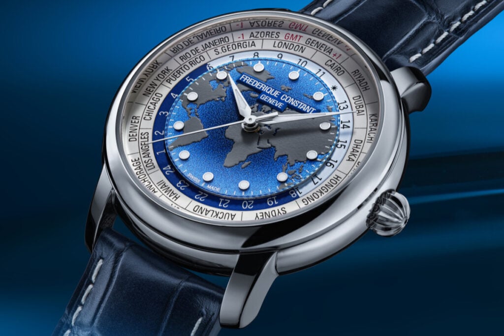 mostrador de rel&oacute;gio Classic Worldtimer Manufacture | Foto: Frederique Constant