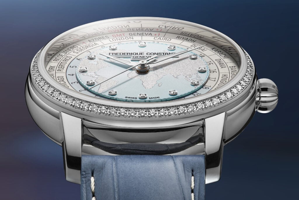 mostrador de rel&oacute;gio Classic Worldtimer Manufacture | Foto: Frederique Constant