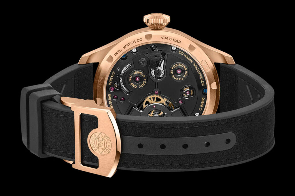 fundo de relógio em ouro IWC Big Pilot's Watch Constant Force Tourbillon