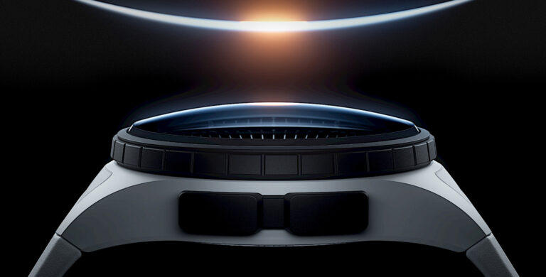 fundo espacial e o IWC Pilot's Venturer Vertical Drive