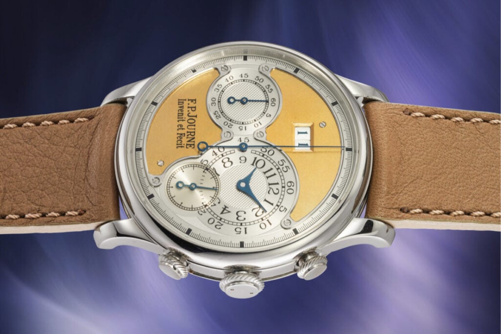 relógio de pulso: um raro F.P. Journe Octa Chronograph do leilão da Phillips | Foto: Phillips