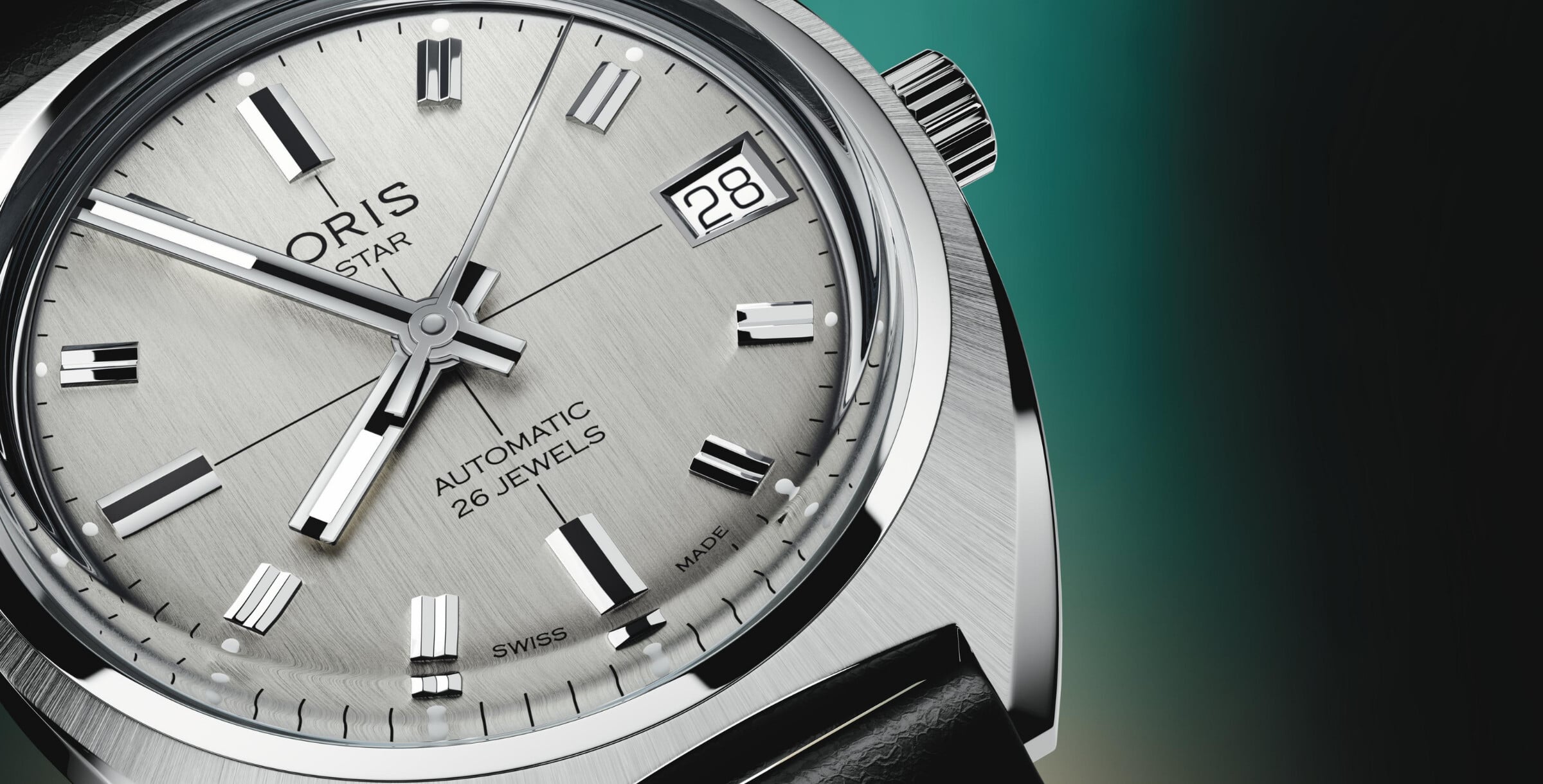 detalhe de mostrador do Oris Star Edition Watches and Wonders 2026